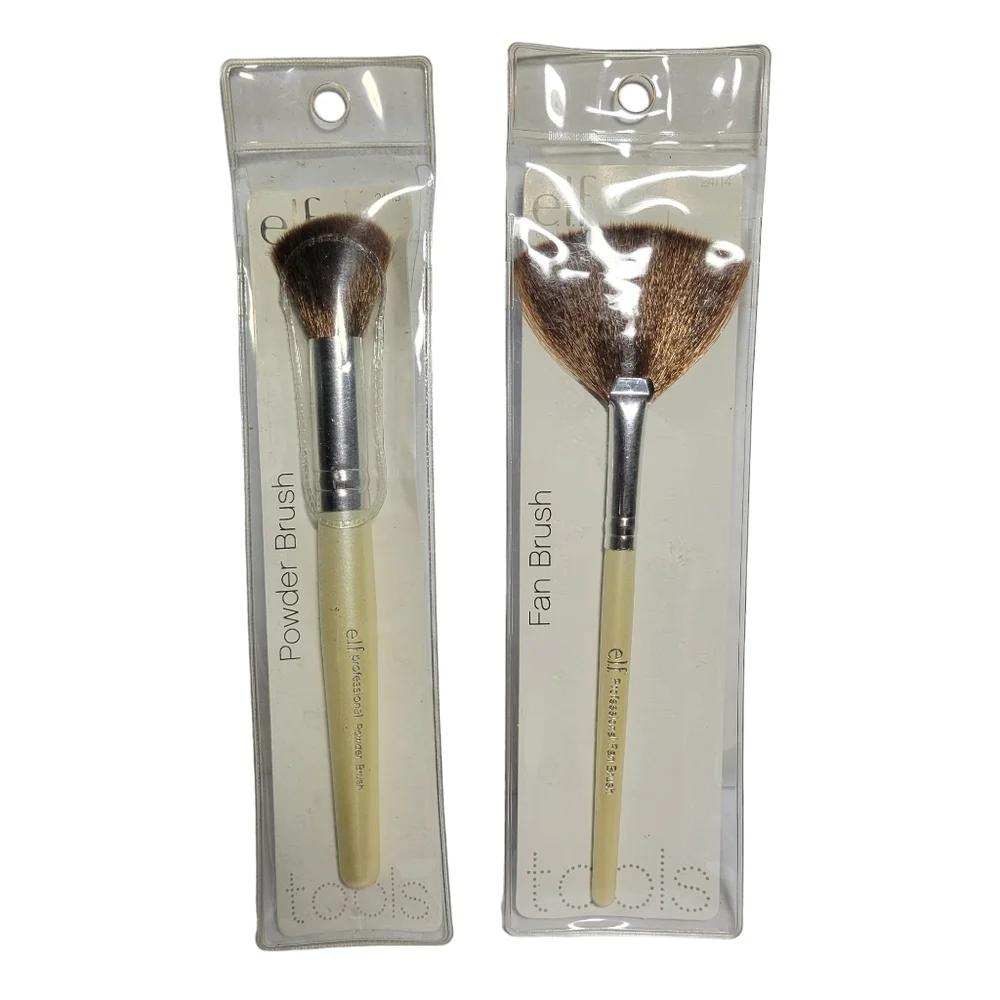 NWOT E.L.F. Tools Fan & Powder Brush Duo